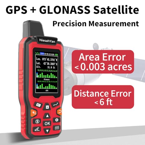 ZL180 Handheld GPS for Surveying, High Precision Rugged Land Surveying Equipment for Ranches, Garden, Farmland and Parking...