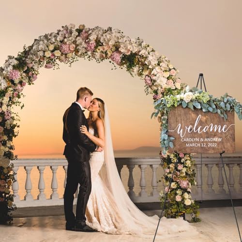 RRFTOK Easel Stand for Sign,63'' Instant Lightweight Portable Ground Easel for Wedding Sign and Poster Display Stand, Meta...