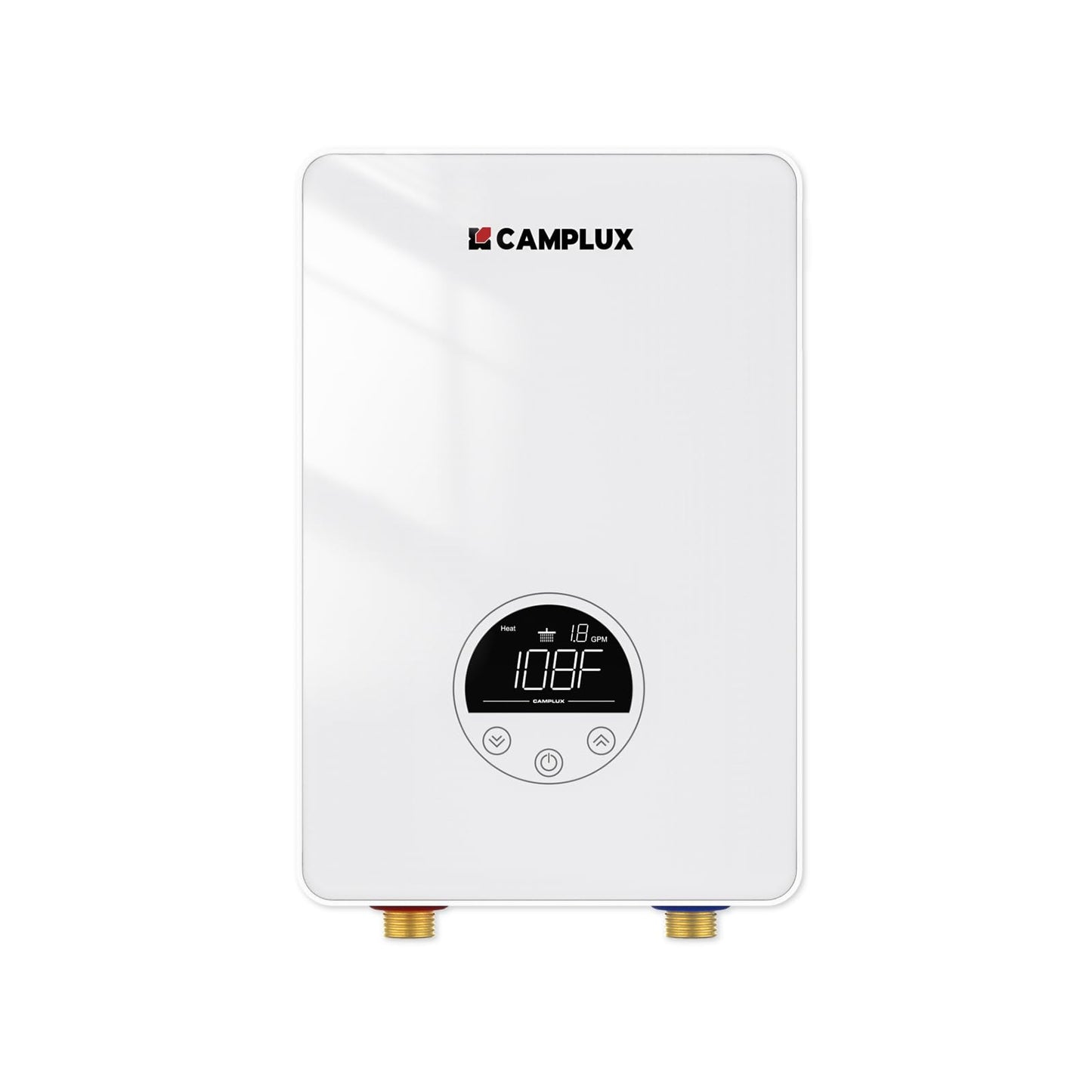 CAMPLUX Tankless Water Heater Electric 4.5kW 110~120V Small Instant Hot Water Heater, Point-of-Use, Save Space for Sink Wall Mounted LED Digital Display CSA Certified TE05