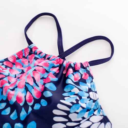 GRACE KARIN Girls Swimsuit Tankini Set Rash Guard Long Sleeve Swimsuit 4 Piece Bathing Suit Swimwear 5-14Y