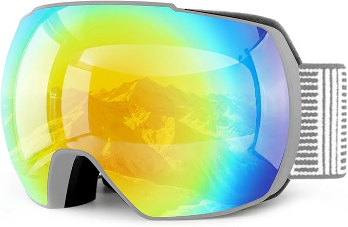 OULAIQI OTG Ski Goggles UV400 Anti-Fog Snowboard Glasses for Men Women Youth- Perfect for Skiing, Snowboarding,Winter Sports