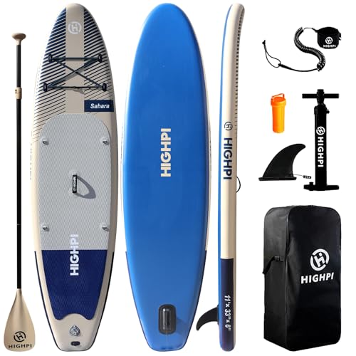 Highpi Inflatable Stand Up Paddle Board for Youth and Adults – Wide Sup with Premium Accessories, Blow Up Paddleboard for ...