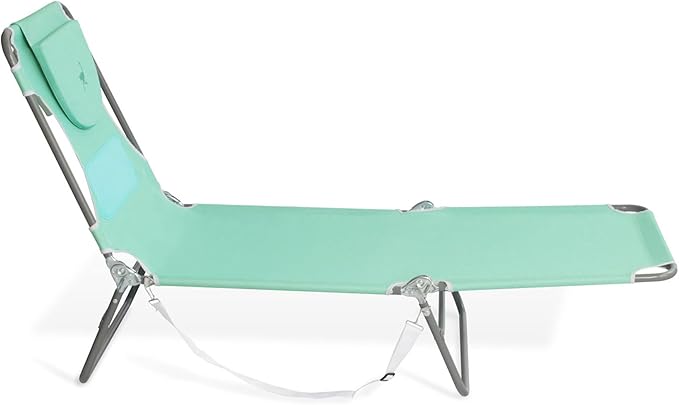 Ostrich Ladies Comfort Lounger with Chest Support, Portable Reclining Outdoor Patio Beach Lawn Camping Pool Tanning Chair, Teal