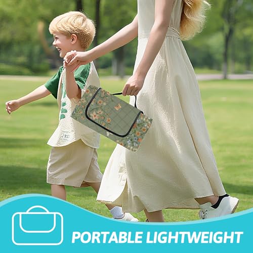 MUGINYU 80"x80"Picnic Beach Blanket Waterproof Extra Large Outdoor SandProof,3-Layer Fabric Picnic Mat Washable Foldable &...