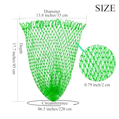 Fishing Net Replacement Foldable Trout Net Replacement Nylon Fishing Landing Mesh for Freshwater Saltwater Robust 24 Strands