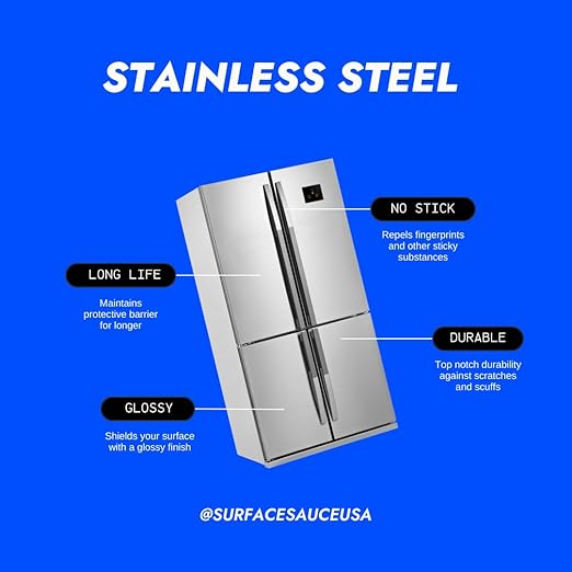 Surface Sauce - Nano-Ceramic Multi-Surface Sealer/Restores & Protects Stainless Steel, Wood, Painted Metal & Plastics - Long Lasting, Easy Clean Shine, Chemical and Scratch Resistant