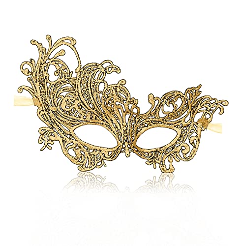 Erythem Masquerade Mask for Women, Venetian Lace Masquerade Mask for Halloween Mardi Gras Costume Party, Fit for Adult
