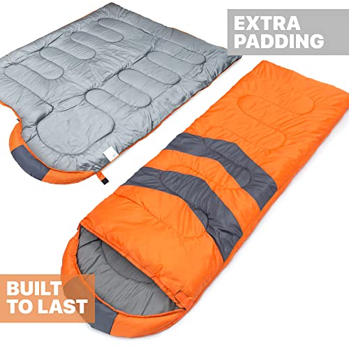MalloMe Sleeping Bags for Adults Cold Weather & Warm - Backpacking Camping Sleeping Bag for Kids 10-12, Girls, Boys - Ligh...