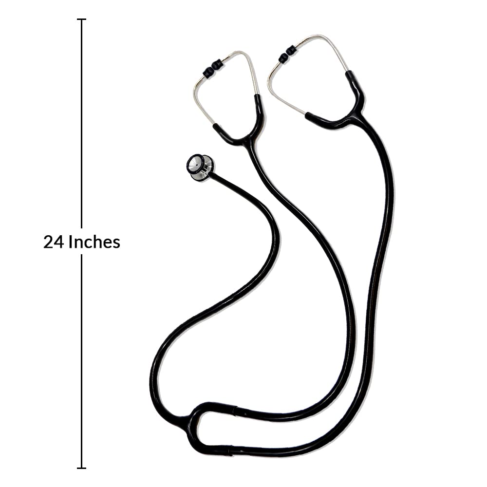 Ever Ready First Aid Deluxe Dual-Head Teaching Stethoscope for Medical Training, Nursing Students and Teachers – Black