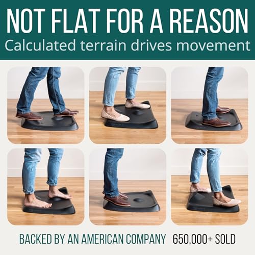 Topo Comfort Mat by Ergodriven | The Original Not-Flat Anti-Fatigue Standing Desk Mat with Calculated Terrain | Accessorie...