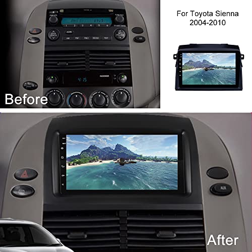 for Toyota Sienna Radio Upgrade 2004 2005 2006 2007 2008 2009 2010 Car Stereo, Built-in Carplay Android Auto GPS Navigatio...