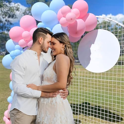 Pink and Blue Party Balloons,Pink Blue Latex Balloons 50 Pcs 12 inch Blue and Pink Gender Reveal Party Balloons for Gender...