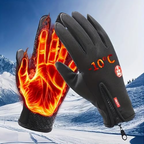 Winter Gloves for Men & Women - Upgraded Touch Screen Cold Weather Thermal Warm Knit Glove for Running, Driving, Hiking