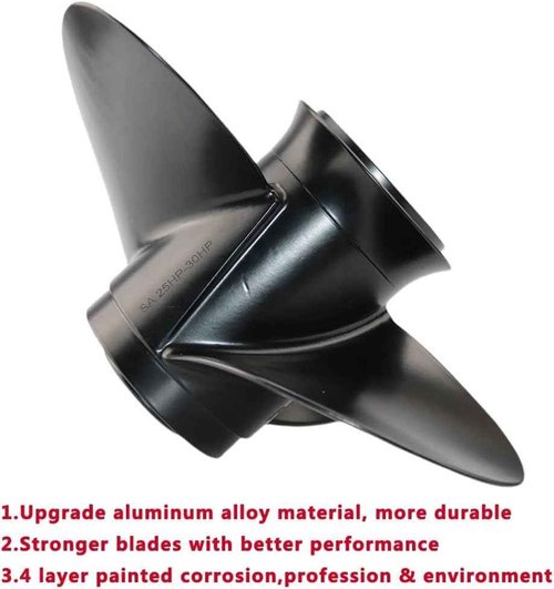 Boatman Boat Aluminum Propeller 10 1/4 x 13 fit Suzuki Outboard Engine DT20/25/30HP DF25HP,10 Spline Tooth