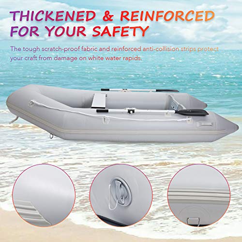CO-Z 10 ft Inflatable Dinghy Boats with Aluminium Alloy Floor, 4 Person Portable Boat Raft, Inflatable Touring Kayak for A...