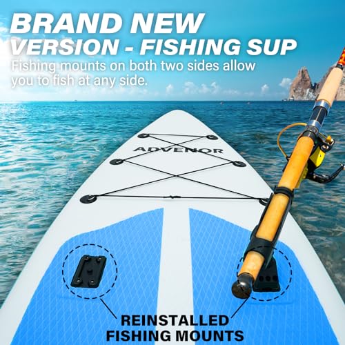 ADVENOR Paddle Board 11'x33 x6 Extra Wide Inflatable Stand Up Paddle Board with Hand Pump,Leash, Adjustable Paddle For Bas...