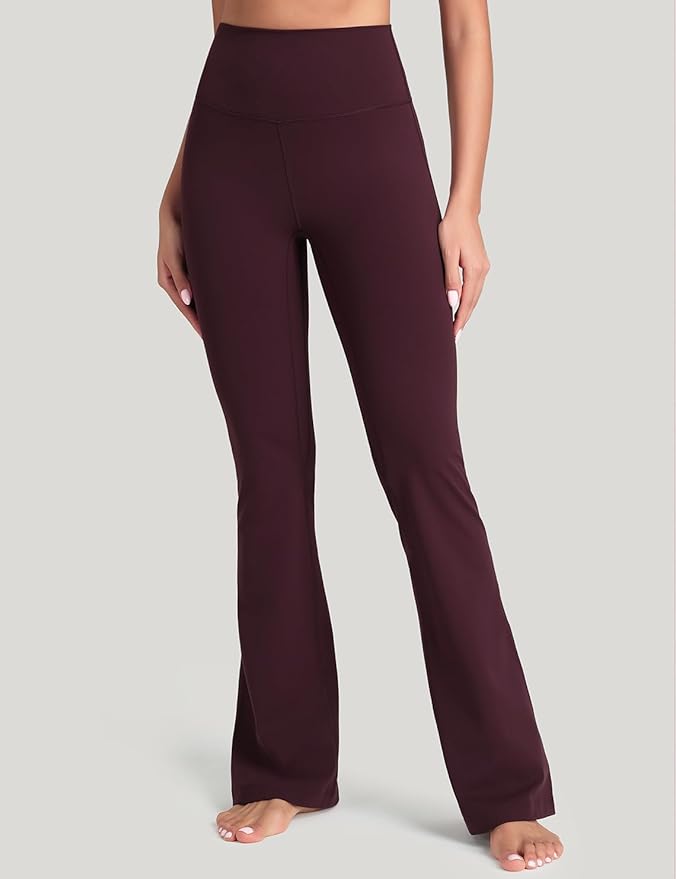 HeyNuts Harmony Flare Leggings 29"/30.5"/32.5"/34.5", High Waisted Tummy Control Wide Leg Bootcut Yoga Pants Lounge Soft