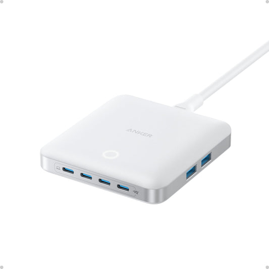 Anker Nano Charging Station, 130W Fast Charging, 6-Port Slim Usb C Charger With 4 Usb C, 2 Usb A Ports, Compact, For Iphone 17,