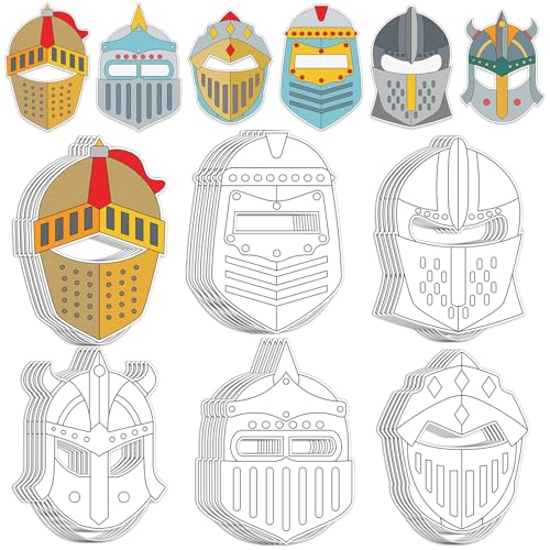 Lonfliness 36 Set Coloring Mask Craft for Kids Color Your Own DIY Kit Mask Crafts Helmet Craft for Fun Activities