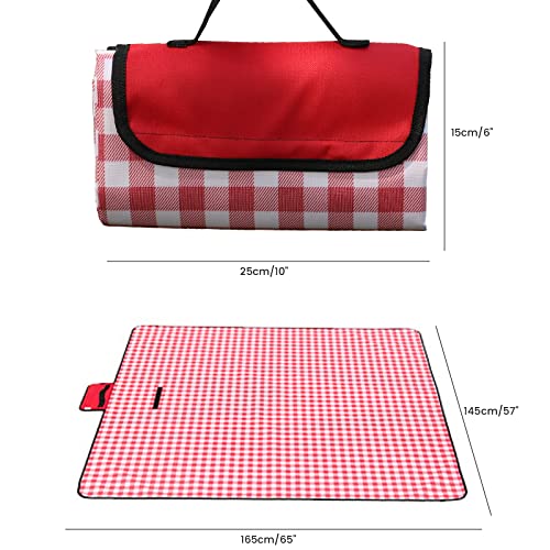 Simple&Opulence Picnic Outdoor Blanket, Waterproof Foldable Sand Picnic Mat, Picnic Blanket 57" x 65" for Beach Camping Hi...