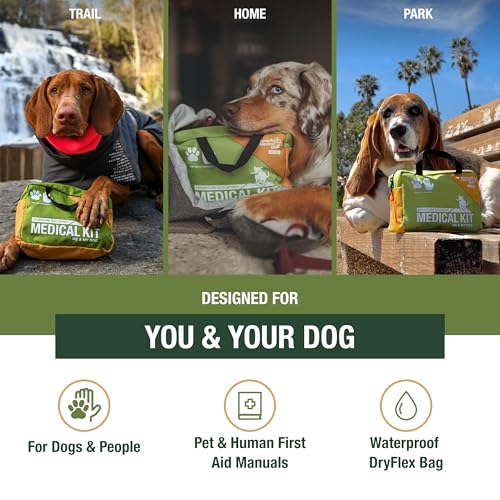 Adventure Medical Kits Me & My Dog Medical Kit - Human & Canine First Aid Essentials - Includes Cold Pack, SOL Emergency B...