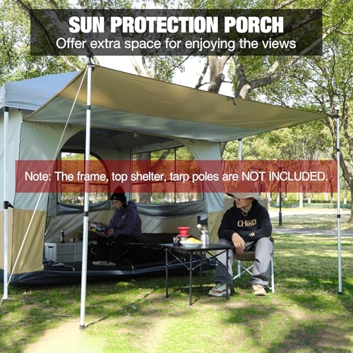 REDCAMP Camping Inner Tent for Pop Up Canopy, Cube Tent Converts 10"x10" Straight Leg Canopy into Camping Tents, Fully Ven...