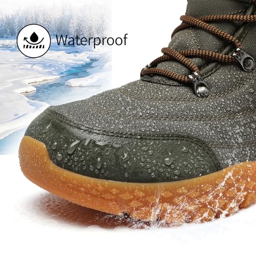 HOTBEAR Men's 3M Thinsulate Insulated Winter Snow Boots | Wide Toe Box | Slip-Resistant Outsole | Orthopedic & Arch Support
