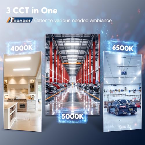BBOUNDER 10 Pack 4FT LED Wraparound Light with 3CCT Selectable, 4000K/5000K/6500K, Super Bright 5500LM 50W 4 Foot Fluoresc...