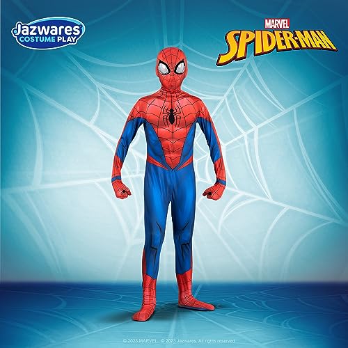 Marvel Spider-Man Official Youth Deluxe Zentai Costume - Deluxe Two-Way Stretch Spandex with Invisible Zippers and Wrist O...