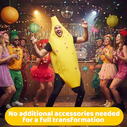 UIRJ Banana Costume, Bannana Costume, Banana Costumes - Funny and Comfortable Outfit for Themed Events, Gatherings, Festiv...