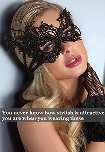 Exlinonline Lace Masquerade Mask Elastic,Fit for Adult,Soft Gentle Material,Specially For Costume,Thememed Party