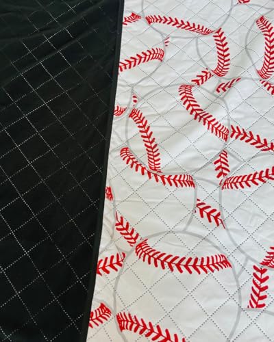 SEM LIFE Baseball Outdoor Stadium Blanket, Picnic Mat, Large 80 x 60 Inches, Reversible, Fleece Lined, Baseball Games, Tou...