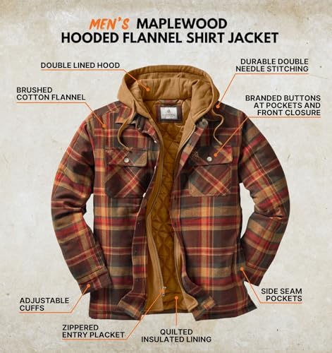 Legendary Whitetails mens Maplewood Hooded Shirt Jacket