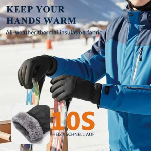 PROUDDEMON Winter Waterproof Snow Ski Gloves for Women Men in Extreme Cold Weather, Insulated Windproof Gloves for Outdoor...