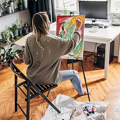 Thickened Easel Stand for Wedding Sign & Poster 63'' Portable Easels for Display Art Easel for Floor Adjustable Metal Ease...