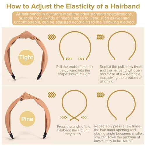 Headbands for Women Girls - 6PCS Stylish Top Knotted Headbands - Knotted Headband for Women - Head Bands Wide Hairband Hair Accessories