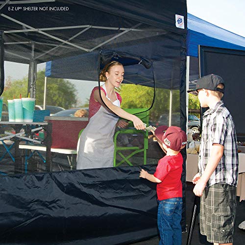 E-Z UP Food Booth Sidewall Kit, Set of 4, Fits 10' x 10' Straight Leg Canopy (Canopy/Shelter NOT Included), Includes 2 Rol...