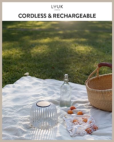 LUUK LIFESTYLE Solar-Powered Outdoor LED lamp for Balcony, Lighting for Indoors and Outdoors, dimmable Touch Switch, Fast ...