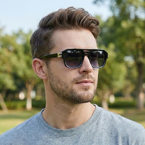 Aydicon Trendy Square Polarized Men's Sunglasses UV 400 Protection MB1597S