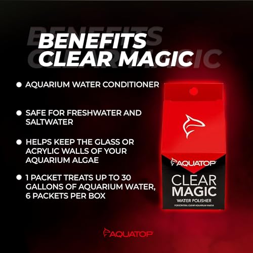 Aquatop Clear Magic Water Polisher - Safe for Freshwater and Saltwater Aquariums - May be added once a week - Easier Pick ...