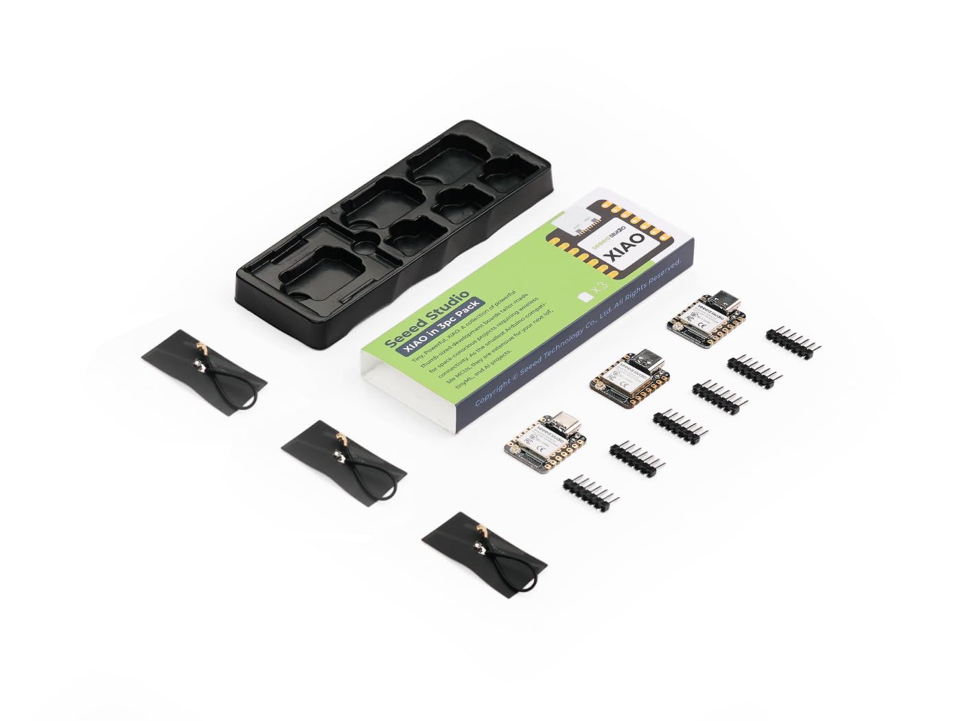XIAO ESP32S3 3PCS Pack- 2.4GHz WiFi, BLE 5.0, 8MB PSRAM, 8MB Flash, Dual-core, Battery Charge Supported, Power Efficiency and Rich Interface, Ideal for Smart Homes, IoT, Wearable Devices, Robotics.