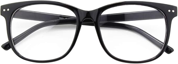 GQUEEN Fake Non Prescription Glasses Clear Lens for Women Men Oversized Frame UV400 Protection, 201581