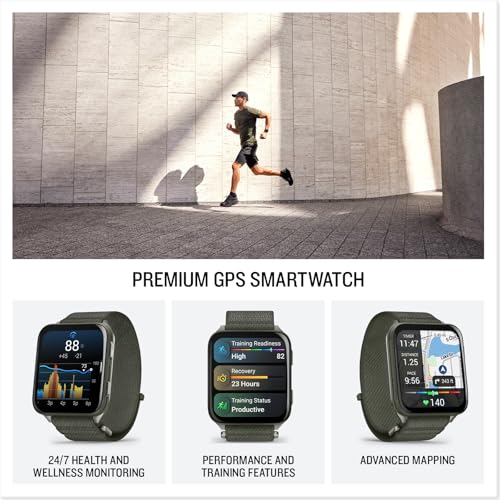 Garmin® Venu® X1, Thin and Lightweight GPS Smartwatch, AMOLED Display, Advanced Health and Fitness Features, Moss with Tit...