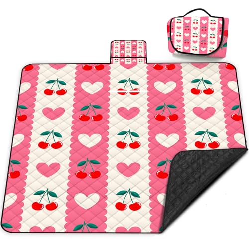 Poedist Extra Large Picnic Blanket Waterproof,80"x 80"Foldable Machine Washable Beach Blanket,Outdoor Blanket for 6-8 Adul...
