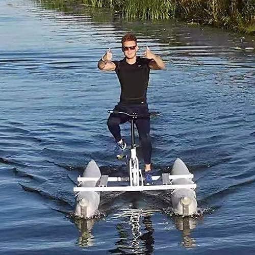 SUP Water Bike, Water Bike Inflatable Kayak Lake Bike Boat, Water Bike with Paddle Board Lake Pedal Bike Boat