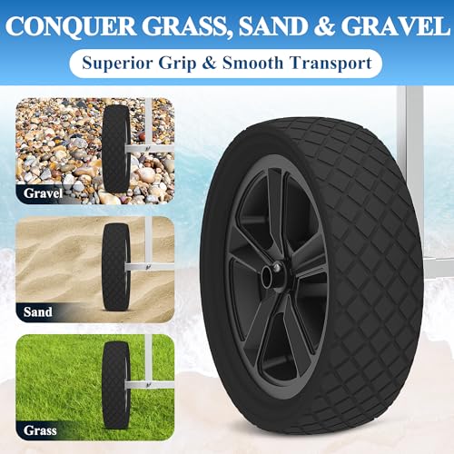 GanFindX Kayak Cart Canoe Trolley Carrier Kayak Accessories Transport Dolly with Solid Foam Wheels Detachable Frame Uprigh...