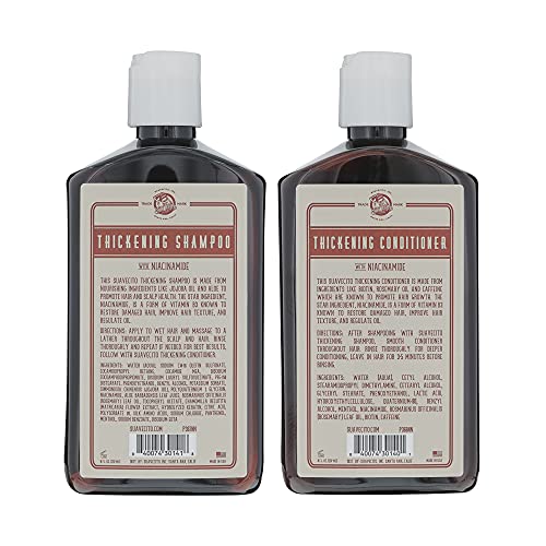 Suavecito Hair Loss Treatment Kit For Hair Regrowth - Minoxidil 5%, Hair Thickening Shampoo & Conditioner With Niacinamide & Biotin, Matte Hair Cream With DHT Blocker For Styling Thinning Hair To Look Thick & Full With Volume