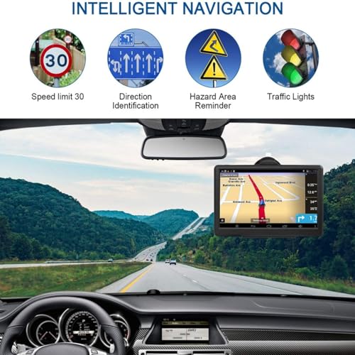 Car GPS Navigation, Latest 2025 Map 7-Inch GPS Navigation System for Car with Turn-by-Turn Directions, Touchscreen Displa...
