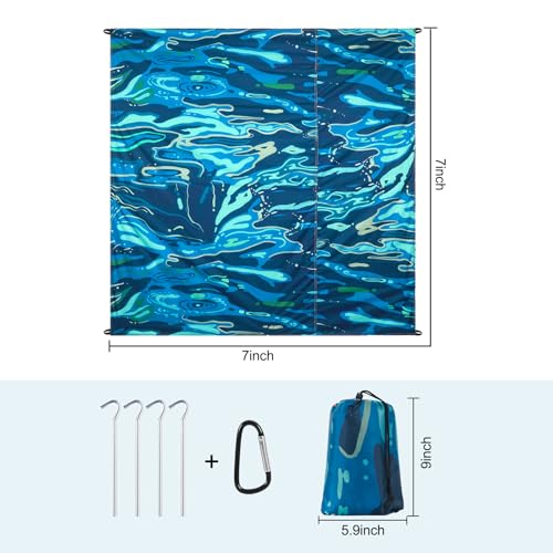 ZAIXIA Beach Blanket Sandproof Beach Mat,82" X 82" for 1-4 Adults,Lightweight Quick Drying Picnic Mat for Travel, Camping,...