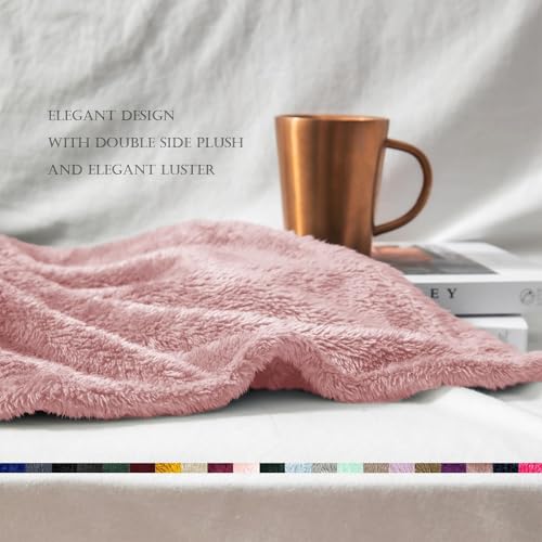 Exclusivo Mezcla Plush Fuzzy Fleece Throw Blanket Extra Large, Super Soft, Fluffy and Warm Blankets for Couch, Bed, All Se...